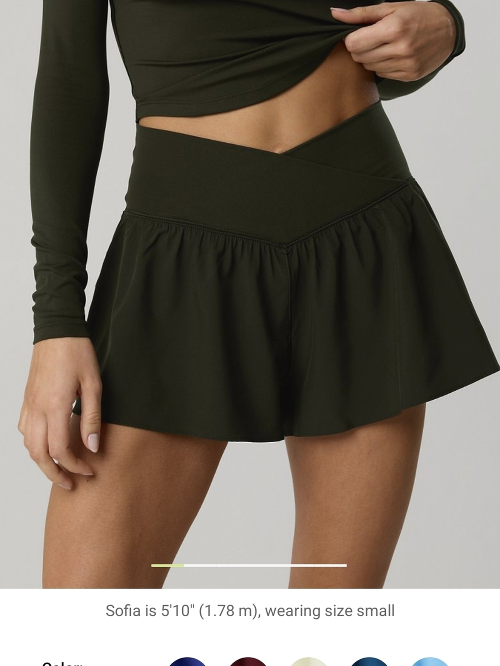 aerie Black Crossover Flowy Shorts
